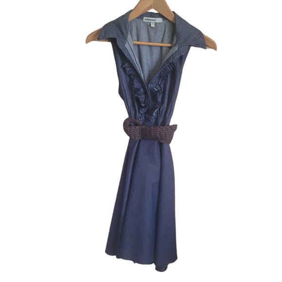 bailey blue | Dresses | Baileyblue Navy Buttonup Cotton Dress With ...